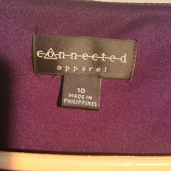 Women’s Sleeveless Purple Sheath Dress Size 10– Elegant Ruched Body con Cocktail - Picture 3 of 4